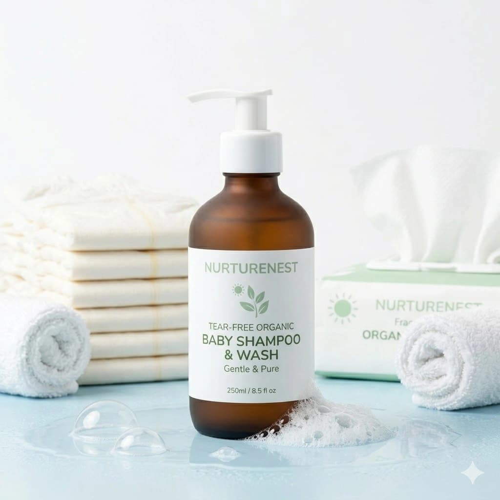 Organic Tear-Free Chamomile Baby Shampoo & Nourishing Body Wash
