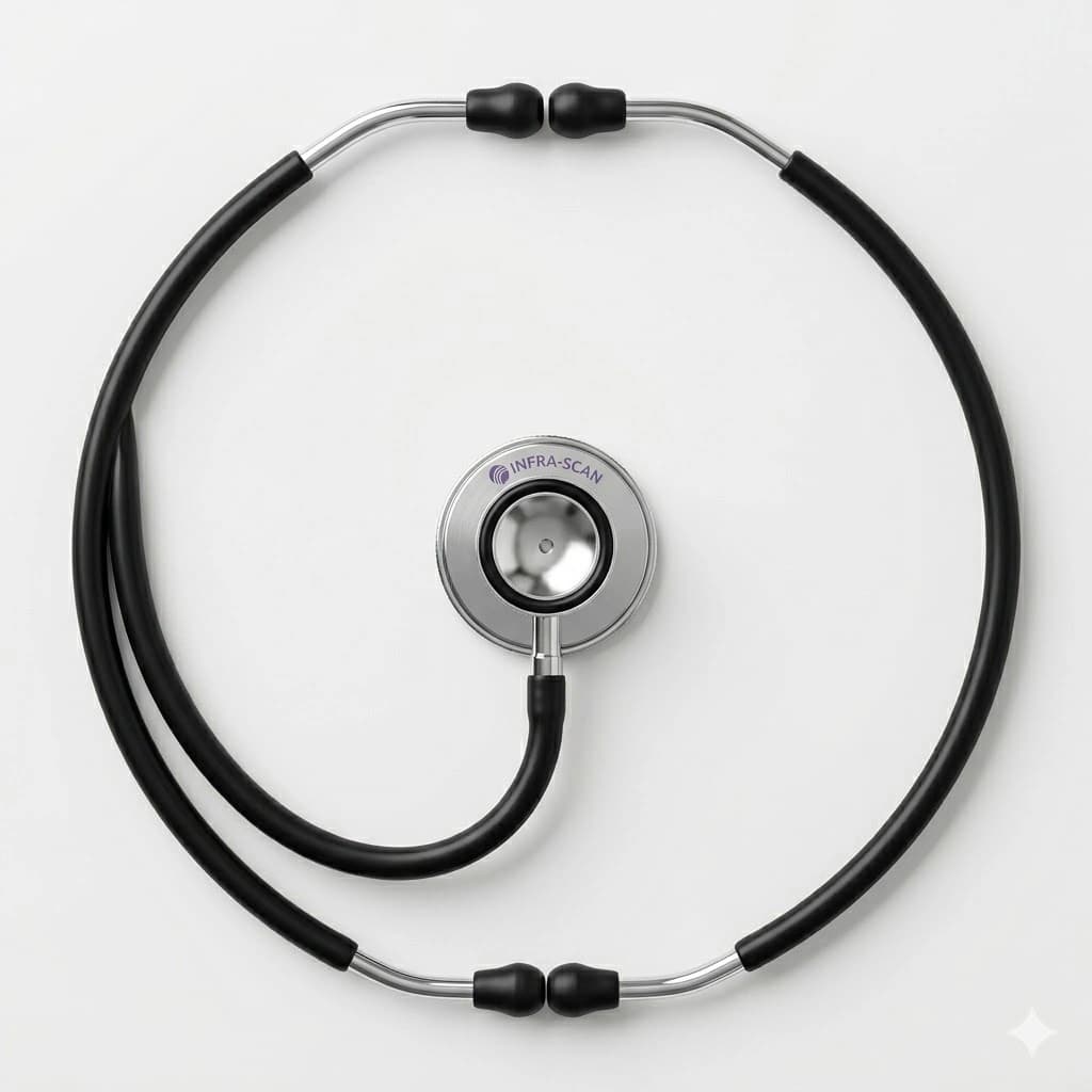 Professional Dual-Head Cardiology Stethoscope - Matte Black
