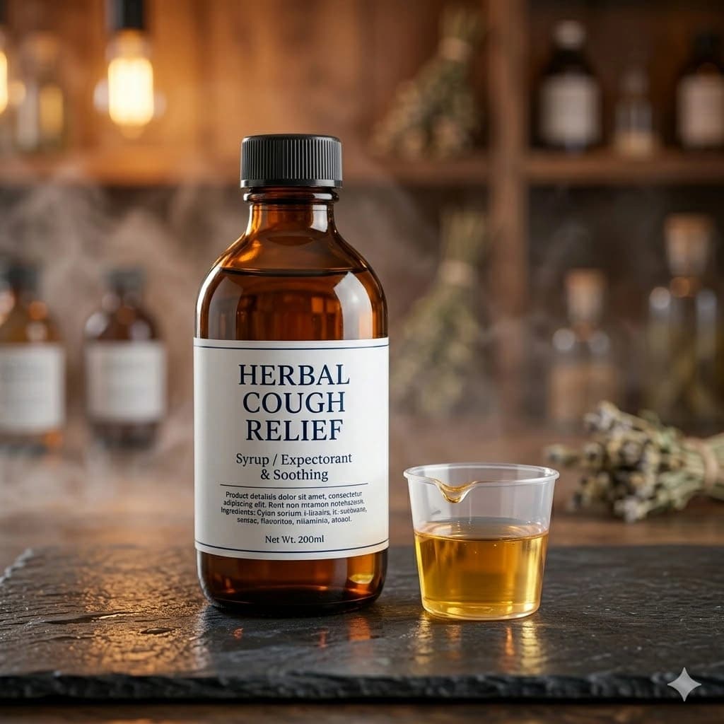 Premium Herbal Cough Syrup with Honey & Ivy Leaf Extract