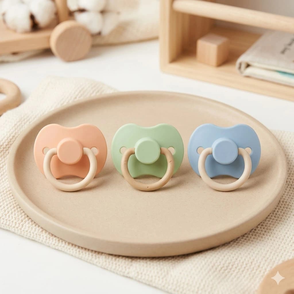Orthodontic Medical-Grade Silicone Baby Pacifiers (Set of 3)